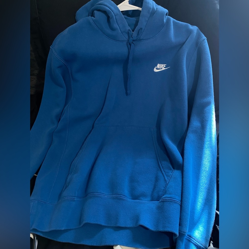 Blue Nike hoodie! Perfect condition, size small fits medium as well .